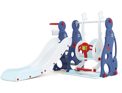 Горка + качели "Морской лев" PS-044-B синий купить в Воронеже
