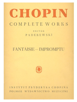 Chopin, Fr?d?ric Fantaisie-Impromptu cis-Moll op.66 f?r Klavier