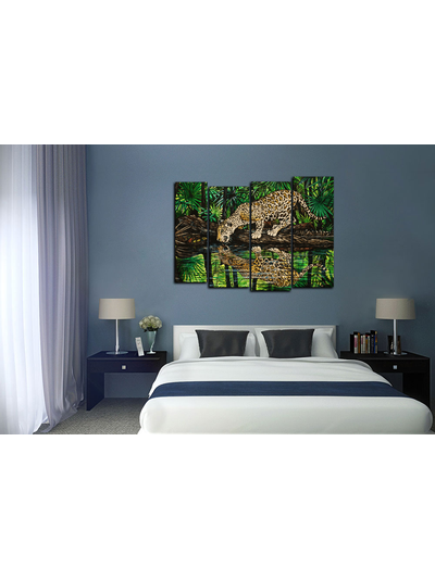 Модульная картина "Хищник на водопое"