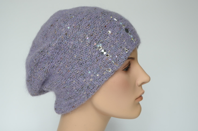 Лавандовый лиловый берет женский Италия Vizio