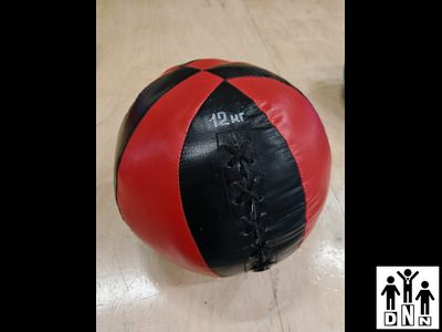 Медицинбол 5кг из тента. Диаметр 25см DNN