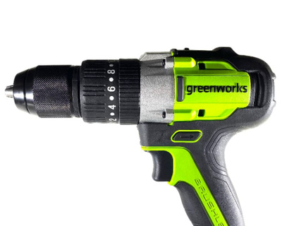 Дрель-шуруповерт ударная аккумуляторная Greenworks GD24DD60 (3704107), 24 V