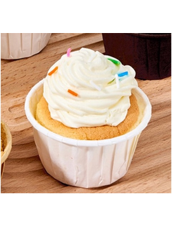 Форма бумажная/капсула для капкейков б/ламин. (50 шт., белая), 50*40мм