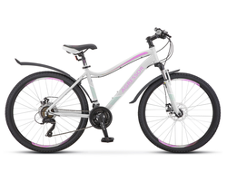 AGRESSOR 26" (бело-розовый) (сталь, 21скорость, диск. тормоза)