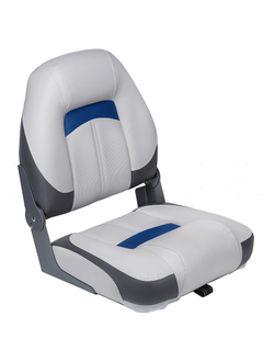 Сиденье Premium Hi-back Qualifier, серое с темно-серым и синим