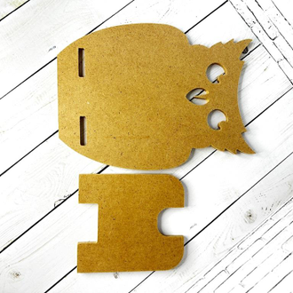 Подставка под телефон или планшет Сова 210*150 мм заготовка из мдф для росписи