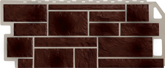Фасадные панели fineber серия «камень» цвет: Коричневый