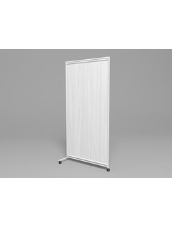 Ширма медицинская односекционная М 171/1 на колесах (ткань)