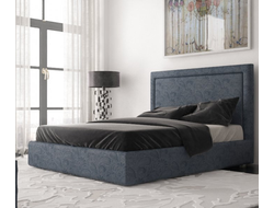 Кровать Salvatore серо-синяя с узором