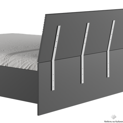 Ника Кровать 1600 с осн. дсп (мдф бежевый мат-05 / лдсп кашемир) (с настилом)