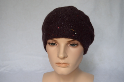 Женский берет сливового винного цвета Vizio Италия фото