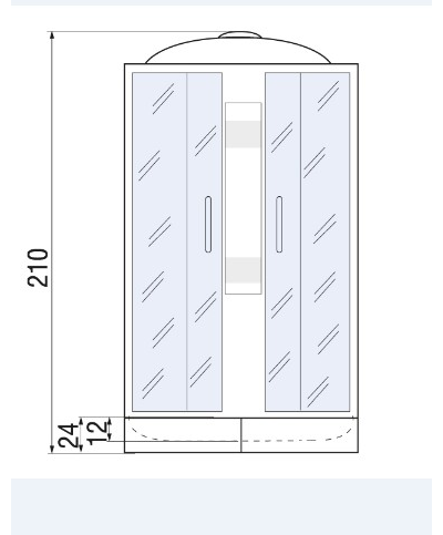 ДУШЕВАЯ КАБИНА RIVER NARA 80/24 МТ 80X80