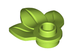 Plant Plate, Round 1 x 1 with 3 Leaves, Lime (32607 / 6286831)