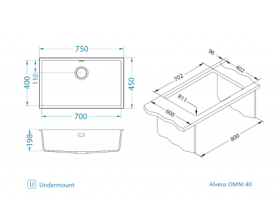 Мойка Alveus Omni 40