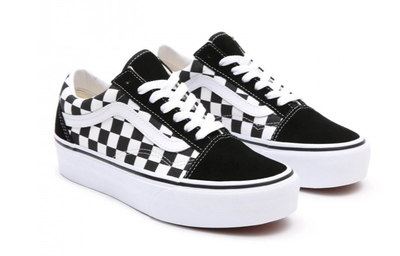 Vans Old Skool Platform Checkerboard Black