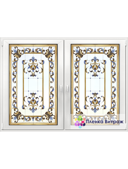 Витражная пленка, витражная пленка самоклеющаяся, пленочный витраж с классическим рисунком