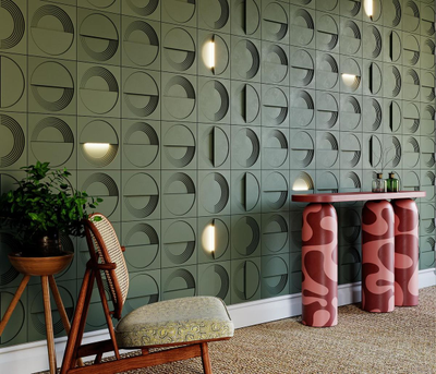 Световая 3D панель "Venecia", общий план, вид сбоку