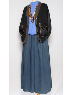 ЖАКЕТ "Крупная вязка " чёрный до р.52