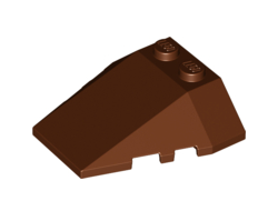 Wedge 4 x 4 Triple with Stud Notches, Reddish Brown (48933 / 4221285 / 6248941)