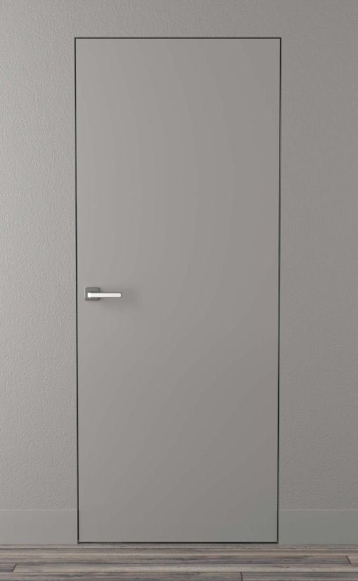 скрытая дверь в интерьере 