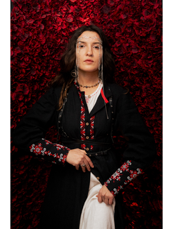 Платье-рубашка "Ма-РА" крапива 100%