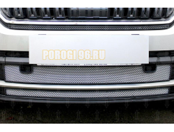 Защита радиатора Skoda Kodiaq 2016- chrome верх