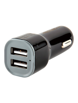 Зарядное устройство автомобильное RED LINE AC-1A, кабель microUSB 1 м, 2 порта USB, выходной ток 1 А, черное, УТ000012246