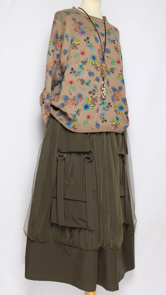 ДЖЕМПЕР ХЛОПОК "КОЛОКОЛЬЧИКИ РОМАШКИ" бежевый до р.54