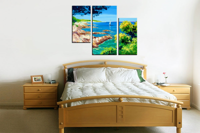 Модульная картина "Скалистый берег"