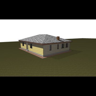 Одноэтажный дом с тремя спальнями 154.68 м² (S77)