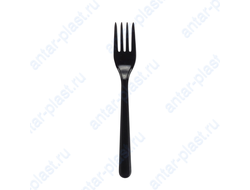 Вилка пластиковая черная 18 см ПРЕМИУМ (50 шт.)