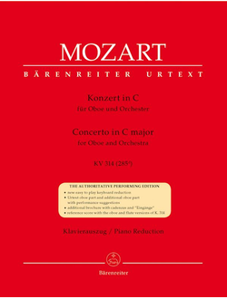 Mozart, Wolfgang Amadeus Konzert C-Dur KV314 für Oboe und Orchester für Oboe und Klavier