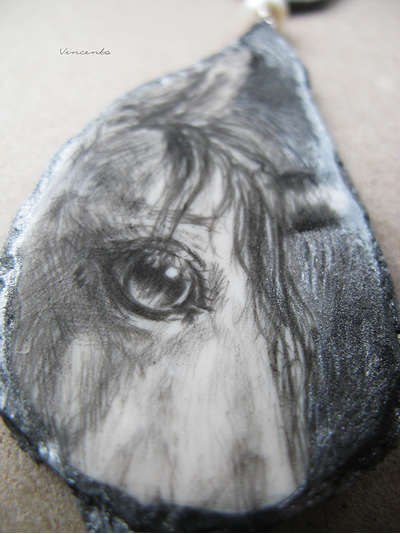 Сказочное колье &quot;Око Единорога&quot; - крупное фэнтези-украшение с элементами викторианского стиля