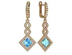 Серьги золотые 585 пробы. Артикул: СВ-475