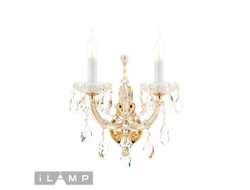 Светильник настенный iLamp Diamond W6071-2 GD+CL
