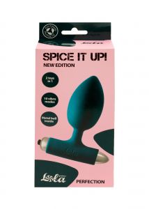 8014-02 АНАЛЬНАЯ ПРОБКА С ВИБРАЦИЕЙ SPICE IT UP NEW EDITION PERFECTION DARK GREEN