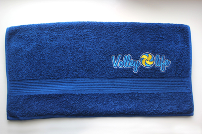 Полотенце большое синее