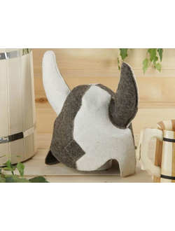 Шапка банная «Викинг» комбинированная