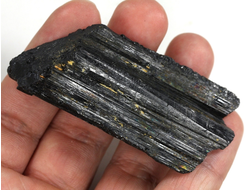 Турмалин чёрный (шерл), кристалл необработанный, Бразилия (70*31*25 мм, 77 г) №37615