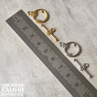 Тоглы ЛЮКС 15 мм, нержавеющая сталь, вид и цвет в ассортименте, цена за штуку