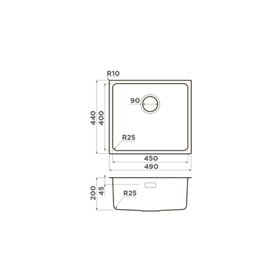 Мойка OMOIKIRI TADZAVA 49-U/I