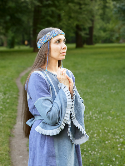 Платье "Лебёдушка" крапива