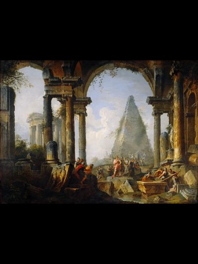 Картина обогреватель, репродукция Джованние Панини Александр Великий у гробницы Ахиллеса