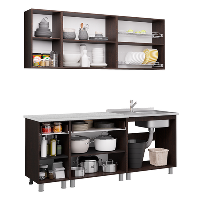 Монтана 2,0 м кухонный гарнитур Сонома / Венге