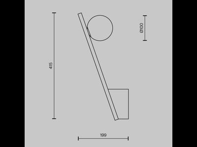 Настенный светильник (бра) Kazimir, MOD175WL-01B