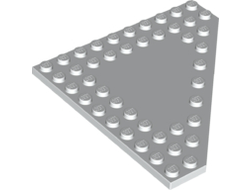 Wedge, Plate 10 x 10 Cut Corner with no Studs in Center, White (92584 / 4597124 / 6119561 / 6328162)