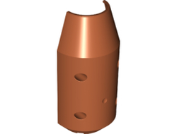 Vehicle, Tipper Drum 3 x 6 x 10 Half with 4 Pin Holes, Dark Orange (57792 / 6136325)