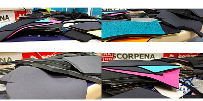 Неопрен заплатки кусочки 2-3-5-7-9 мм ткань/ткань в ассорти