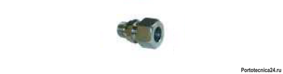 Соединитель трубы прямой Д15 мм; резьба - 3/8"ш
