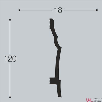 Плинтус Bello Deco XPS П19 2000х120х18